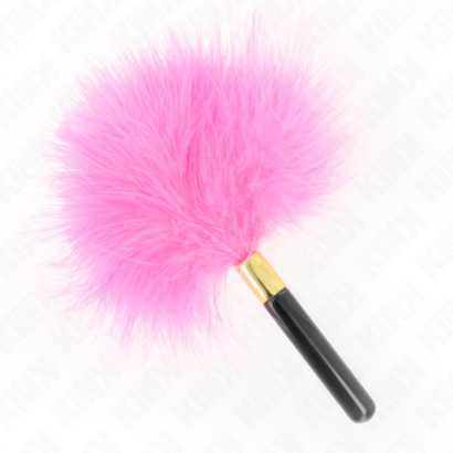 kink-plumas-para-cosquillas-metal-dorado-fucsia-18-cm