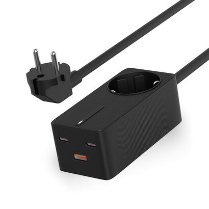 ksix-regleta-carga-ultra-rapida-gan-65w-pps-power-delivery-multipuerto-x4-cable-15-m-indicador-led-color