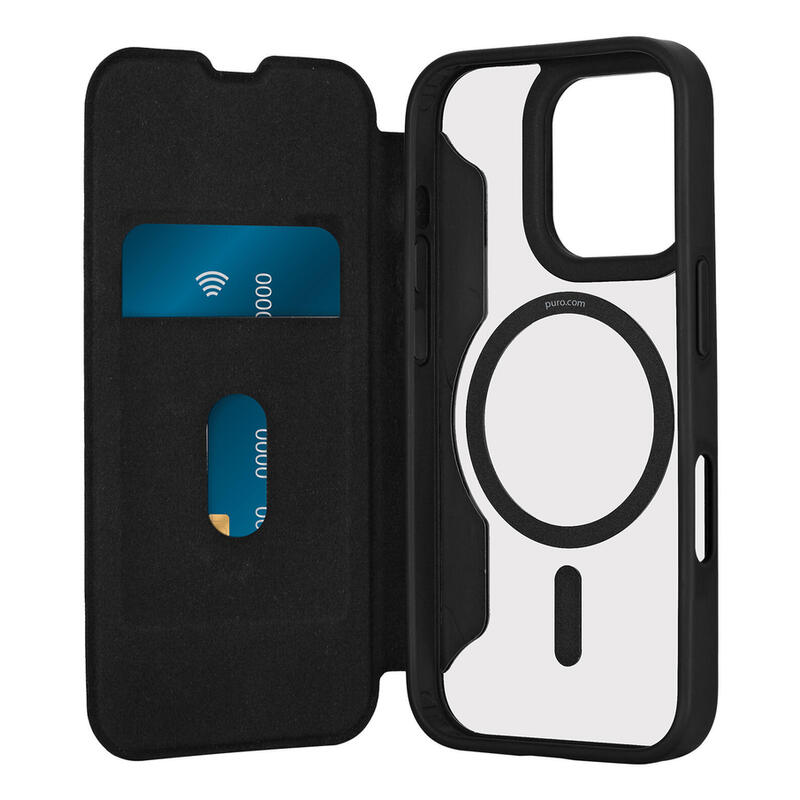 puro-book-mag-case-iphone-16-pro-schwarz