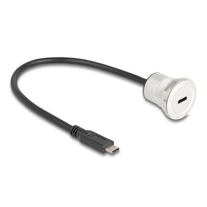 delock-usb-10-gbps-tipo-c-einbauhembramacho-30-cm-aluminium