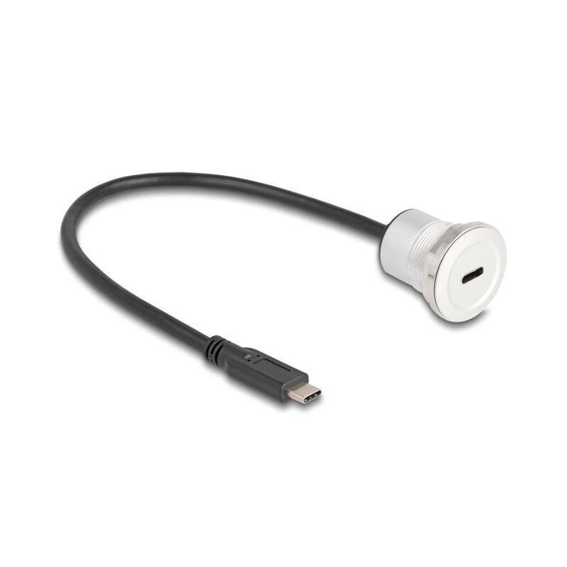 delock-usb-10-gbps-tipo-c-einbauhembramacho-30-cm-aluminium