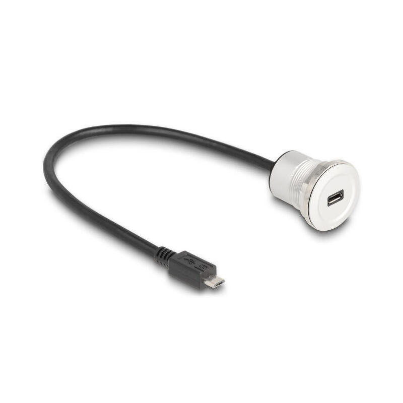 delock-usb20-micro-b-einbaubuchse-mit-cablep-st-alu-30cm