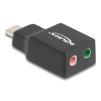 delock-externe-usb-soundkarte-mit-usb-type-c-stecker-auf-2-x-35-mm-klinkenbuchse-plug-play-audio-adapter-schwarz