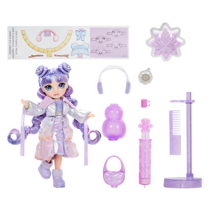 muneca-mga-entertainment-rainbow-high-winter-wonderland-doll-violeta-purple-120865-euc