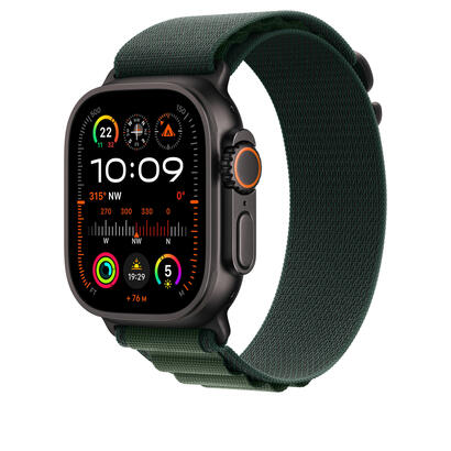 apple-49mm-dark-green-alpine-loop-medium-black-titanium-finish