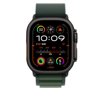 apple-49mm-dark-green-alpine-loop-medium-black-titanium-finish