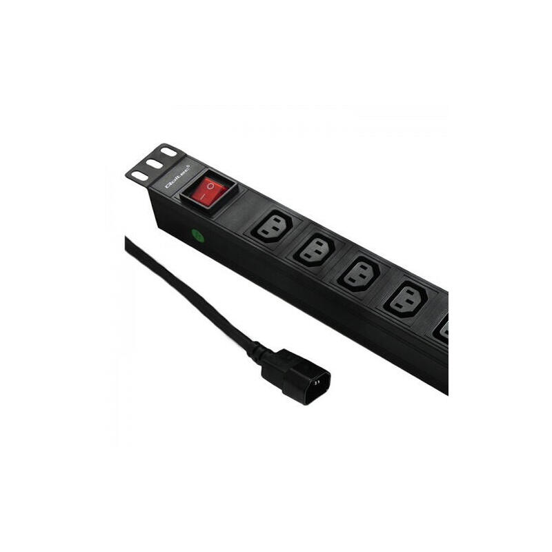 qoltec-53998-power-strip-for-rack-19-1u-10a-pdu-8xiec-c13-2m