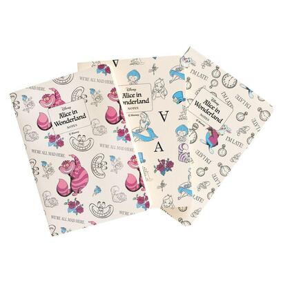 set-3-cuadernos-a6-alicia-en-el-pais-de-las-maravillas-disney