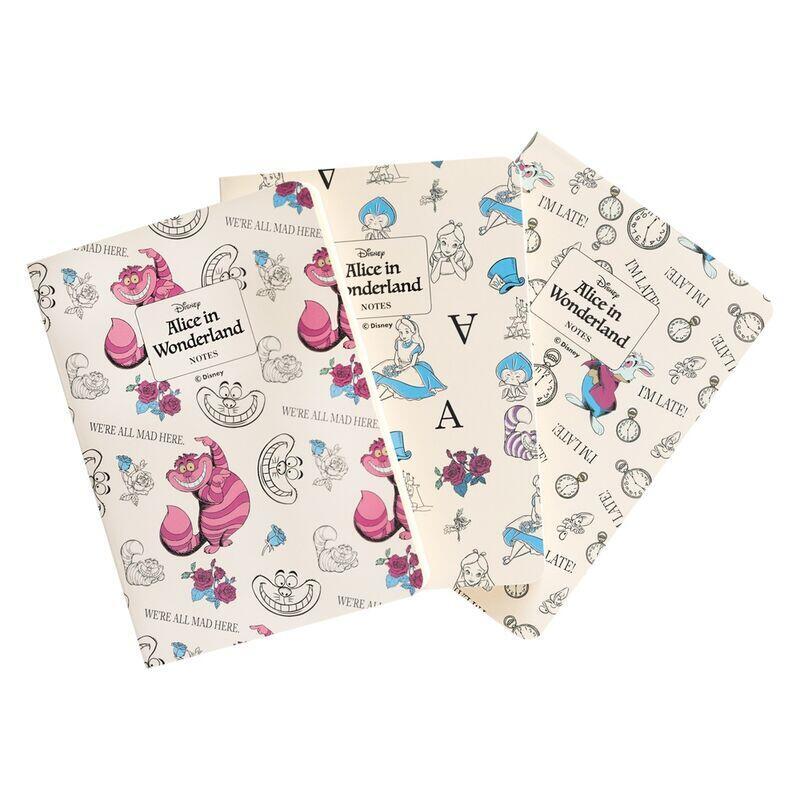 set-3-cuadernos-a6-alicia-en-el-pais-de-las-maravillas-disney