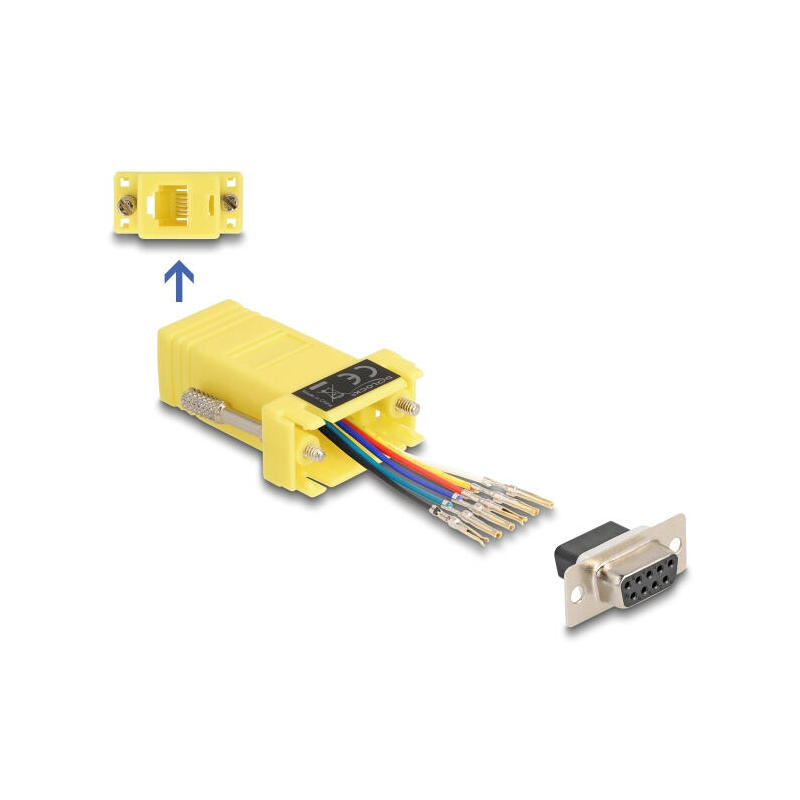 delock-67081-d-sub-hembra-de-9-pines-a-rj12-hembra-kit-de-montaje-amarillo