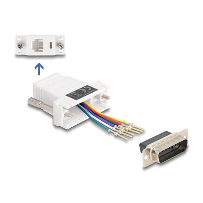 delock-67083-d-sub-macho-de-15-pines-a-rj12-hembra-kit-de-montaje-blanco