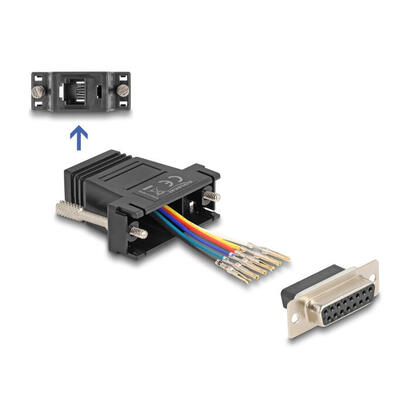 delock-67087-d-sub-hembra-de-15-pines-a-rj12-hembra-kit-de-montaje-negro