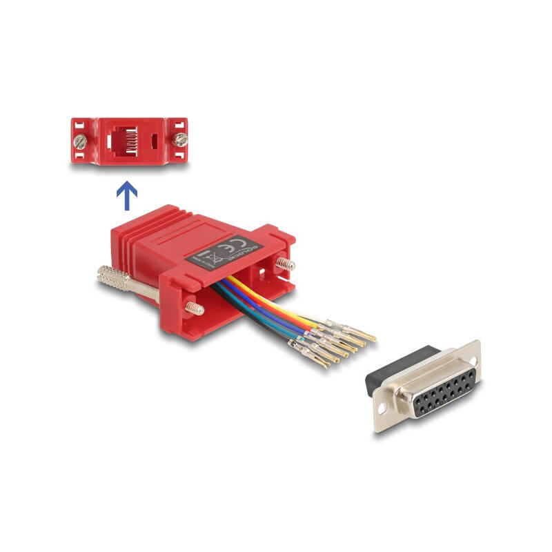 delock-67089-d-sub-hembra-de-15-pines-a-rj12-hembra-kit-de-montaje-rojo delock-67089-d-sub-hembra-de-15-pines-a-rj12-hembra-kit-de-montaje-rojo
