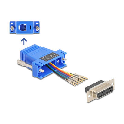delock-67090-d-sub-hembra-de-15-pines-a-rj12-hembra-kit-de-montaje-azul