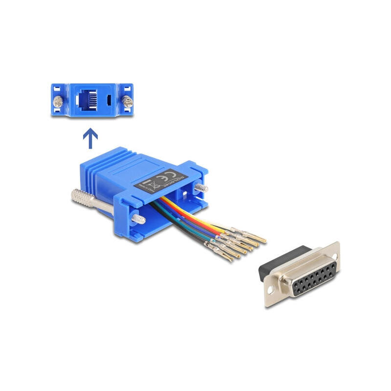 delock-67090-d-sub-hembra-de-15-pines-a-rj12-hembra-kit-de-montaje-azul delock-67090-d-sub-hembra-de-15-pines-a-rj12-hembra-kit-de-montaje-azul