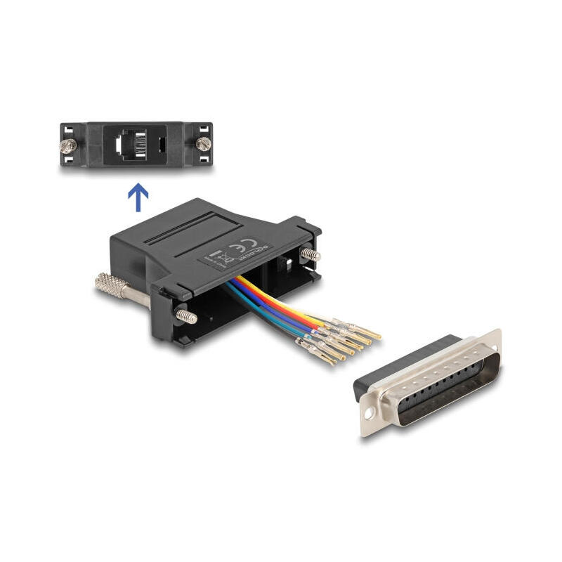 delock-67092-d-sub-macho-de-25-pines-a-rj12-hembra-kit-de-montaje-negro delock-67092-d-sub-macho-de-25-pines-a-rj12-hembra-kit-de-montaje-negro