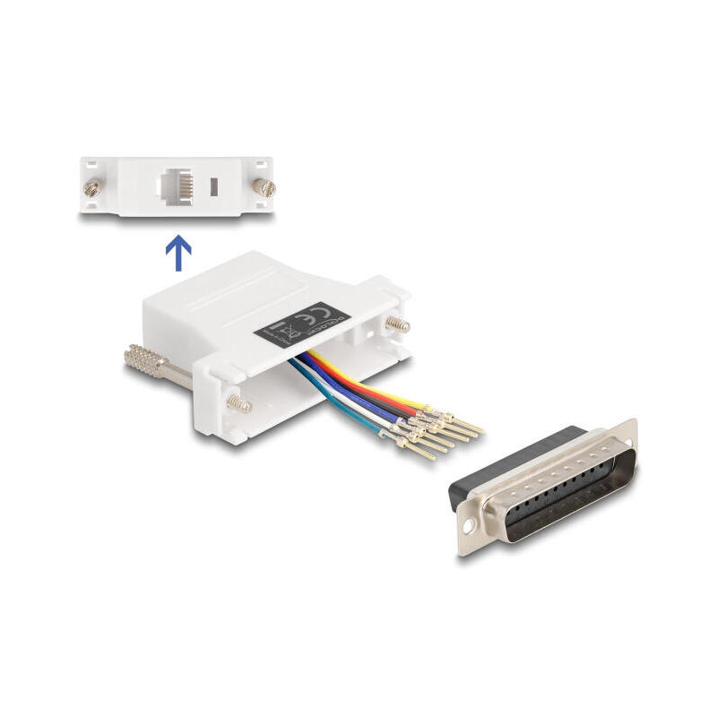delock-67093-d-sub-macho-de-25-pines-a-rj12-hembra-kit-de-montaje-blanco