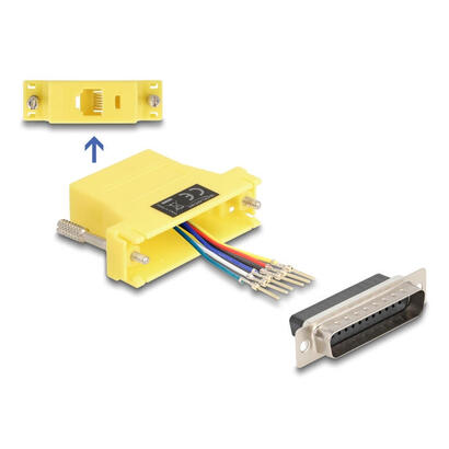 delock-67096-d-sub-macho-de-25-pines-a-rj12-hembra-kit-de-montaje-amarillo