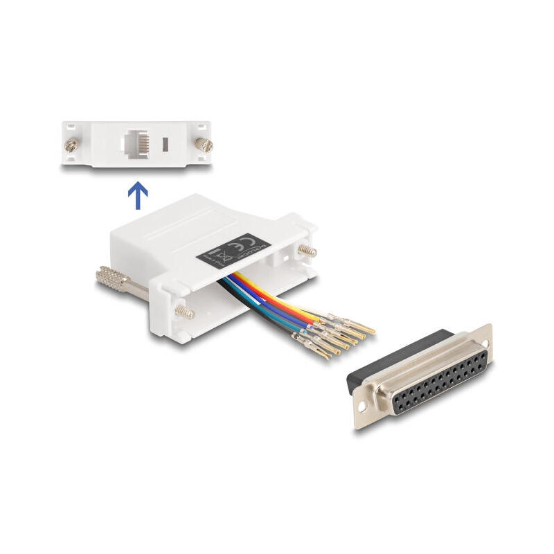 delock-67098-d-sub-hembra-de-25-pines-a-rj12-hembra-kit-de-montaje-blanco delock-67098-d-sub-hembra-de-25-pines-a-rj12-hembra-kit-de-montaje-blanco