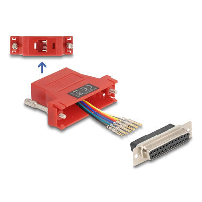delock-67099-d-sub-hembra-de-25-pines-a-rj12-hembra-kit-de-montaje-rojo