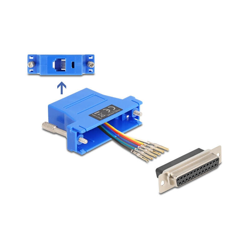 delock-67100-d-sub-hembra-de-25-pines-a-rj12-hembra-kit-de-montaje-azul delock-67100-d-sub-hembra-de-25-pines-a-rj12-hembra-kit-de-montaje-azul