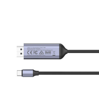 unitek-v1423c-cable-usb-c-displayport-14-8k-60hz-18m-alu