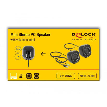 altavoz-delock-27002-negro-gris-alambrico-2-w