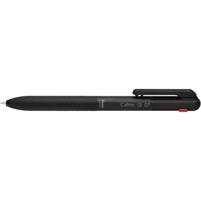 pack-de-10-unidades-pentel-calme-boligrafo-retractil-de-3-colores-07mm-cuerpo-color-negro-colores-tinta-azul-rojo