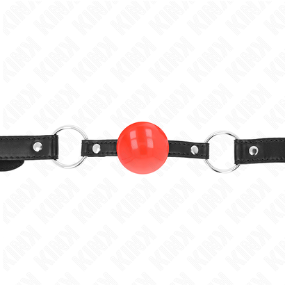 kink-mordaza-de-bola-4-cm-tpe-rojo-60-x-2-cm