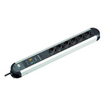 bachmann-regleta-primo-alu-uss-6-tomas-negro-20m-con-interruptor