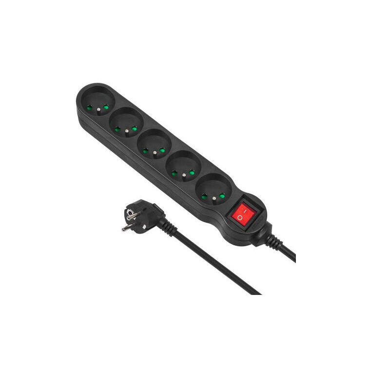 regleta-power-strip-5m-mce185-2300w-negro regleta-power-strip-5m-mce185-2300w-negro