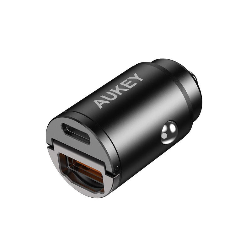 aukey-cc-a3-mini-cargador-de-coche-de-aluminio-2xusb-1xusb-c-power-delivery-1xusb-a-quick-charge-30-30w-6a