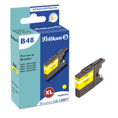 tinta-pelikan-brother-b48-lc1280xl-ye-amarillo-remanufactured