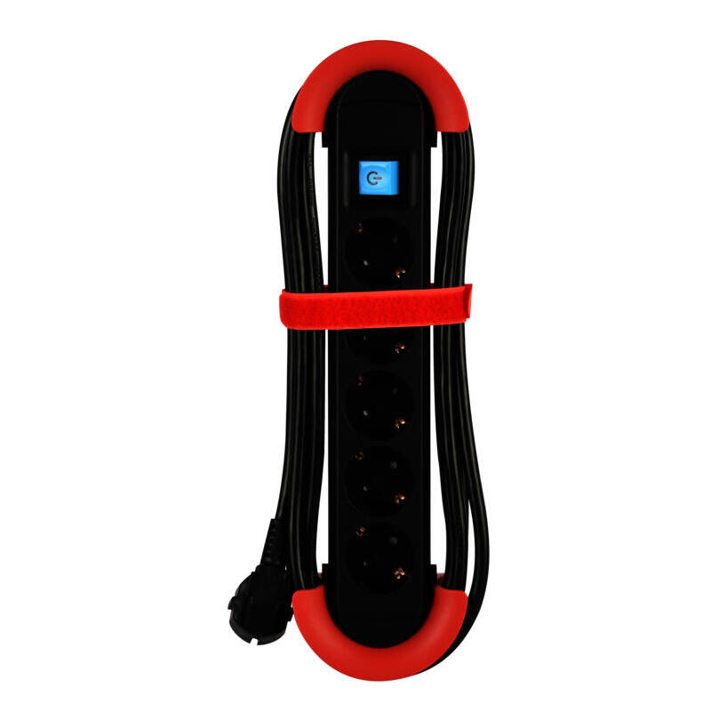 bachmann-regleta-hook-indoor-5-tomas-ip20-50m-rojo-con-interruptor