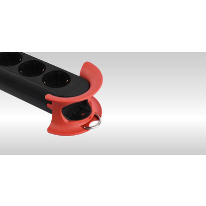 bachmann-regleta-hook-indoor-5-tomas-ip20-50m-rojo-con-interruptor