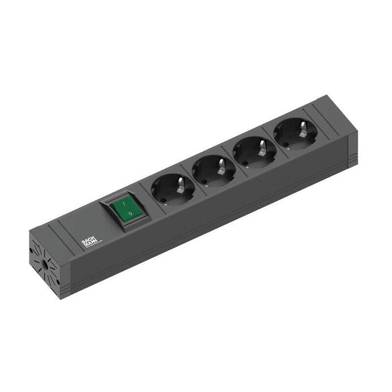 bachmann-regleta-connect-line-4-tomas-negro-20m-con-interruptor