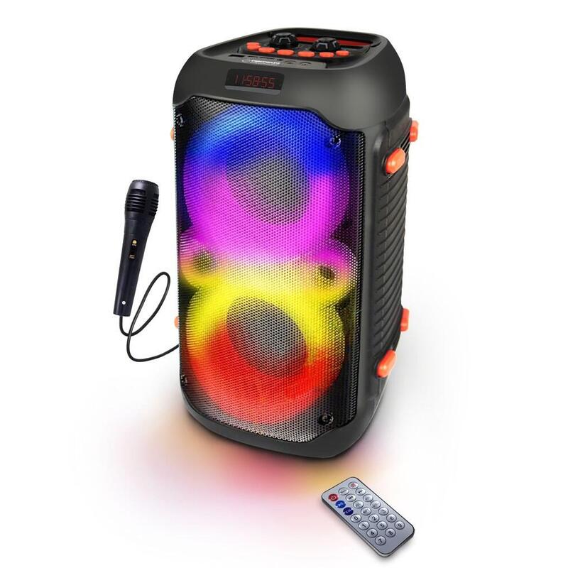 esperanza-ep156-bt-fm-led-rgb-karaoke-altavoz-negro-20w