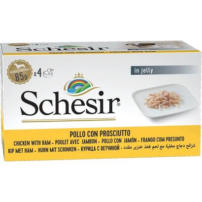 schesir-chicken-with-ham-in-jelly-wet-dog-food-4-x-85g