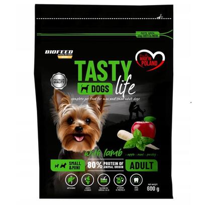 biofeed-tasty-life-adult-small-lamb-dry-dog-food-600g