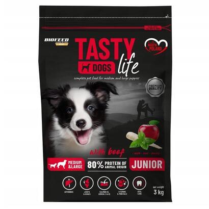 biofeed-tasty-life-junior-medium-and-large-beef-dry-dog-food-3kg