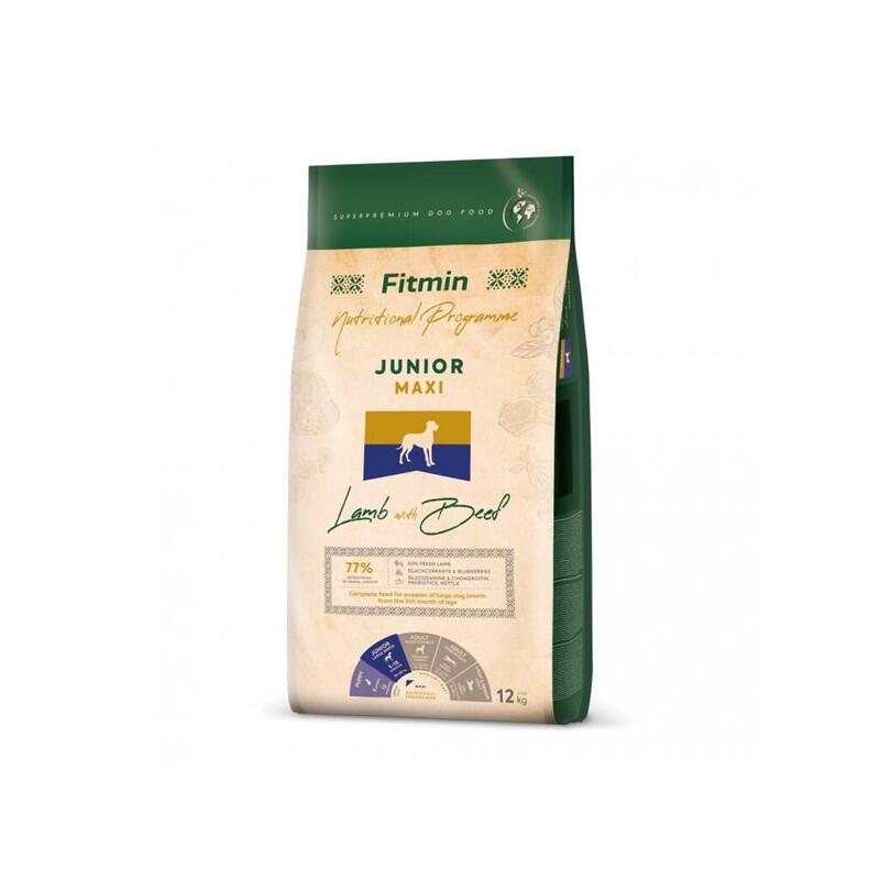 fitmin-nutritional-programme-junior-maxi-lamb-with-beef-dry-dog-food-12kg