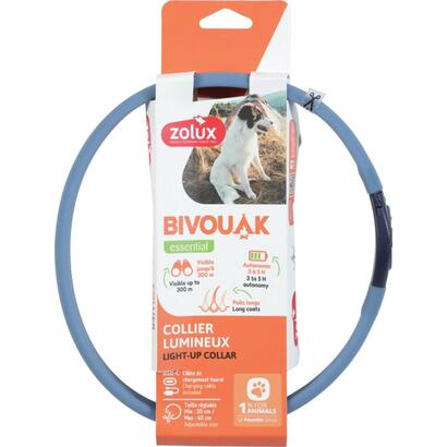collar-led-zolux-silicona-bivouak-azul