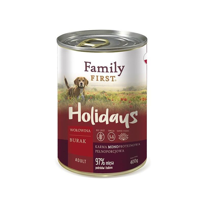 family-first-holidays-adult-beef-with-beets-wet-dog-food-400-g