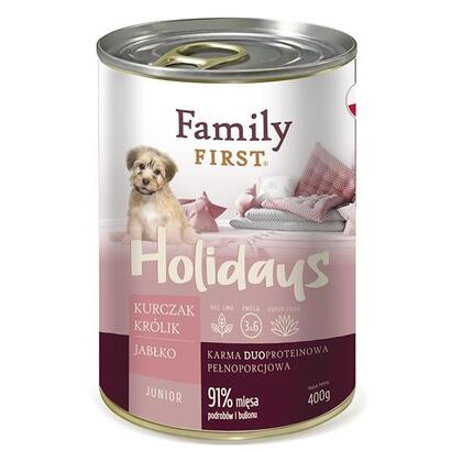 family-first-holidays-junior-chicken-rabbit-apple-wet-dog-food-400-g