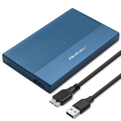 qoltec-52276-enclosure-ssd-hdd-25-drive-sata-usb-30-super-speed-5gb-s-2tb-blue