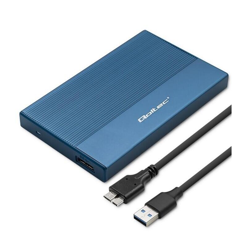 qoltec-52276-enclosure-ssd-hdd-25-drive-sata-usb-30-super-speed-5gb-s-2tb-blue