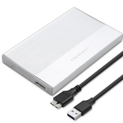 qoltec-52278-enclosure-ssd-hdd-25-drive-sata-usb-30-super-speed-5gb-s-2tb-silver