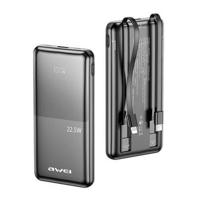 powerbank-10000mah-p76k-225w-4-wyjscia-ladowania-dwa-kable