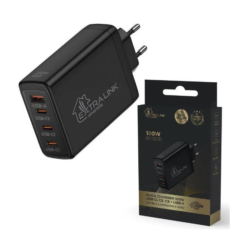 extralink-smart-life-gan-charger-100w-3xusb-cusb-a-black-charesl01