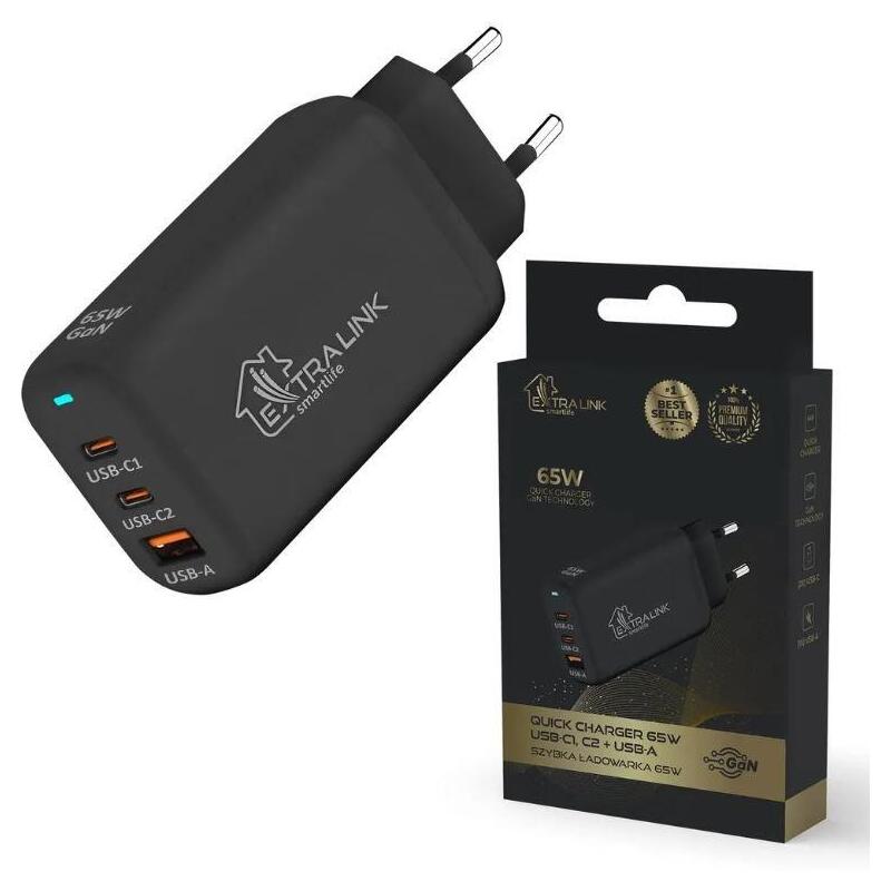 extralink-smart-life-gan-charger-65w-2xusb-cusb-a-black-charesl02